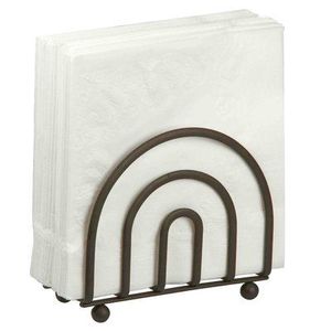 Porte-serviettes en métal noir, design filaire, pour la maison, l'hôtel et la restauration, décoration de table, article utilitaire, haute qualité, prix d'usine - Product Image 5
