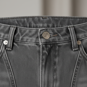 Jean en denim unisexe vintage américain, taille mi-haute, coupe droite ample, délavé moyen, mode automne, pantalon décontracté streetwear - Product Image 5