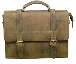 Porte-documents en cuir véritable fait main de qualité supérieure, sacoche d'ordinateur portable élégante pour homme, très demandée en gros - Product Image 1