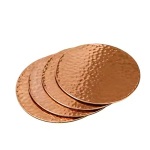 Premium Table Copper <b>Coaster</b> <b>Set</b> Decorative Beverage Holder for Luxury Dining Restaurant Hotel Bar Coffee Table - Product Image 4