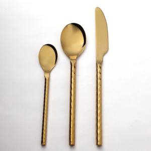 ชุดช้อนส้อมสแตนเลสไม้ไผ่ กล่องของขวัญ ชุดช้อนส้อมจัดงานแต่งงาน ค้อนออกแบบช้อนส้อมและมีด ชุดเครื่องชามยอดนิยมของอินเดีย - Product Image 6