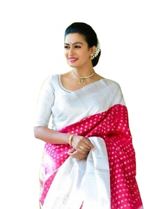 Blusa de Seda Lichi con Tela de Red para Saree, Estilo Indio para Mujer, Multicolor, Ideal para Regalo, Precio Bajo, Diseño Impresionante de la India - Product Image 1
