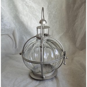 Nouvelle arrivée, lanterne en métal de forme ronde, verre transparent, décoration d'intérieur, porte-bougie vide - Product Image 5