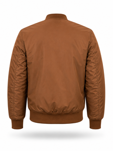 High Quality Wholesale Winter <b>Men's</b> High Street Style Stand Collar Quick Dry Nonwoven Nylon <b>Suede</b> Zipper Solid Pattern <b>Jacket</b> - Product Image 4