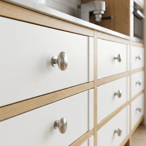 Modern <b>Brass</b> cabinet <b>Knobs</b> Furniture Hardware Pull Satin Nickel Finished Classic Design Kitchen dresser Draware Home Office Use - Product Image 6