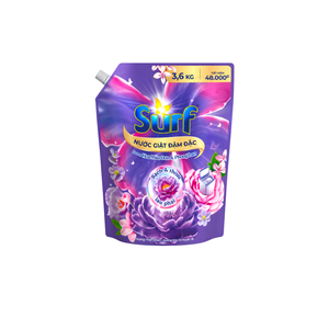 Lessive liquide concentrée Vietnam Surf 3,6 kg en pochette, lot de 4, parfum floral mystérieux de pivoine et d'orchidée - Product Image 1