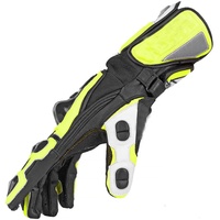 Guantes Deportivos de Motocross de Cuero Genuino, Compatibles con Pantalla Táctil, Dedos Completos, Impermeables, Transpirables y Ligeros