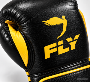 Fly Leather Boxing Gloves <b>Lace</b>-Up Closure Laced Design Lightweight Breathable Professional Training Gear for Adults Club - Product Image 6