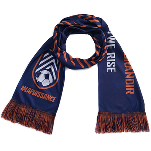 Écharpe unisexe en tricot double couche à motif éventail, accessoire chaud pour supporters d'événements sportifs - Product Image 6