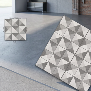 Offre en gros au prix le plus bas 40x40 Carreaux de sol de stationnement en porcelaine de granit blanc rugueux rustique complet 12mm 9mm 400x400mm - Product Image 2