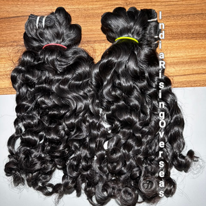 Extensions de cheveux indiens bouclés très demandées, 100 % cheveux humains indiens, provenant d'un seul donneur, lots de 100 grammes - Product Image 1