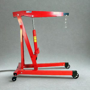 Hydraulic <b>engine</b> hoist shop crane with adjustable boom for vehicle maintenance and heavy <b>lifting</b> tasks - Product Image 3
