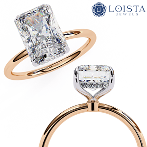 Bague de fiançailles solitaire en or 18 carats avec diamant de laboratoire radiant de 2,00 carats, bijou de mariée intemporel et raffiné. - Product Image 2