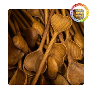 Cuchara de Madera Natural, Utensilio de Cocina Ecológico para Cocinar, Mezclar y Servir Alimentos - Product Image 2