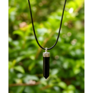 Colgante de Cristal de Turmalina Negra Natural Hecho a Mano al por Mayor, Joyería de Piedra Preciosa de Turmalina Negra en Forma de Lápiz de la India - Product Image 3