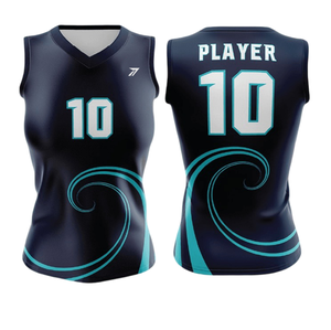 Mesh Panel Volleybalshirt Dames Volwassenen Ademend Geventileerd Uniform Aangepast Logo Nummer Naam Teamkleur OEM Groothandel - Product Image 1