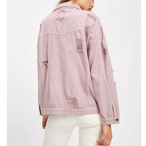 Veste en jean pour femme OEM, veste décontractée pour femme, veste d'automne, veste en jean boutonnée avec fourrure, nouveau design, veste en jean pour femmes - Product Image 4