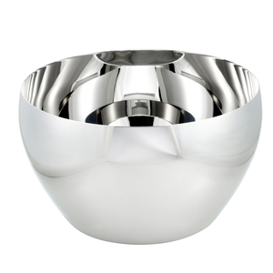 Bol de service en acier inoxydable de qualité supérieure, finition miroir haute brillance, bol à fruits décoratif, style scandinave moderne, centre de table en métal - Product Image 1