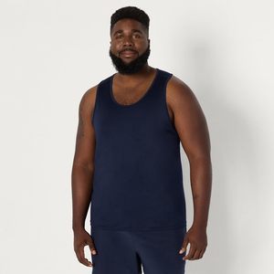 Camiseta sin mangas de algodón ecológico para hombre, transpirable, de secado rápido, deportiva, para gimnasio, con logo frontal, informal, para verano. - Product Image 4