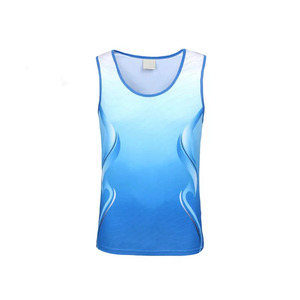 Uniformes de Atletismo para Adultos, Camiseta sin Mangas con Estampado de Bandera Roja, Blanca y Azul, Secado Rápido, Absorción de Humedad, Pantalones Cortos con Cintura Elástica - Product Image 3