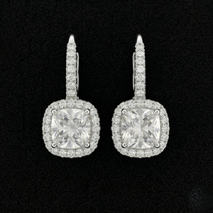 Pendientes de tuerca finos con piedras de corte brillante redondo de alta claridad, joyería fina de lujo, estilo elegante y minimalista para uso diario de mujeres - Product Image 1