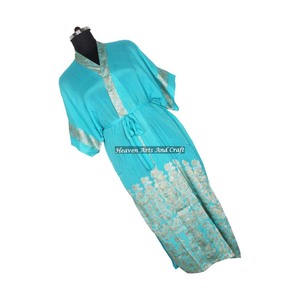KL005 2026 Spring Women Vintage Sari Kimono Long Sleeve Stylish Multi Color <b>Winter</b> Autumn Nightgown Full Length Silk - Product Image 3