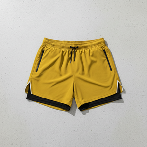 Shorts tactiques utilitaires pour hommes 2-en-1 avec couche intérieure, poches zippées sécurisées, légers, durables, personnalisables, fabricant OEM en gros - Product Image 4