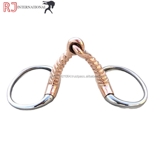 Bocados de acero inoxidable duraderos con logotipo personalizado para equitación, tipo Eggbutt, con junta de cobre tipo Corkscrew, equipo óptimo para caballos. - Product Image 6