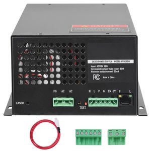 Alimentatore laser CO2 da 80W con protezione da circuito aperto, dissipazione rapida del calore, taglio ad alta velocità, corrente costante per tubo laser da 100W - Product Image 1