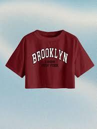 T-shirt court ample en coton épais pour femme, style streetwear tendance - Product Image 2