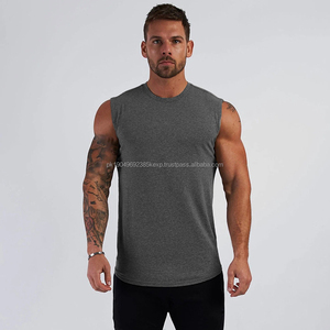 Summer New Men's Muscle Sports Tank <b>Top</b> Oversized O Neck Workout <b>Vest</b> Sleeveless Training Gym <b>Top</b> - Product Image 3