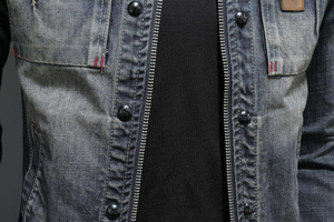 Chaqueta Vaquera Personalizada para Hombre, Estilo Urbano, Invierno, Alta Calidad, Resistente al Viento y Transpirable - Product Image 3