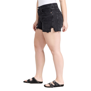 Premium <b>Women</b>’s Casual Denim Shorts with High Waist Fit, <b>Soft</b> Stretch Denim, Clean Tailored Shape, Functional - Product Image 2