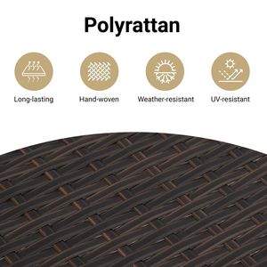 Set divano da giardino in Poly Rattan marrone 8 pezzi con cuscini eleganti mobili da esterno - Product Image 4