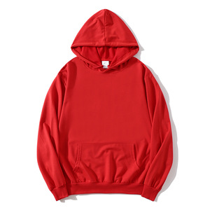Sudadera con Capucha para Hombre, Color Sólido, Corte Regular, Algodón French Terry, Informal, con Bolsillo, para Otoño - Product Image 2