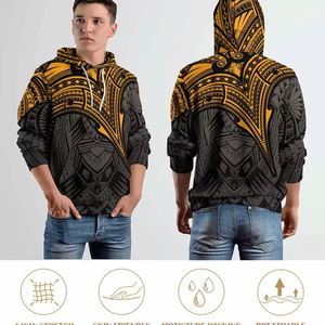 Best Selling <b>Sublimation</b> Printing Sublimated <b>Hoodies</b> For Men Custom Design Thermal Hoodie Comfortable Daily Wear - Product Image 3