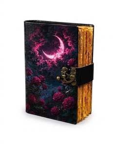 Handmade Vintage moon Leather Travel Diary Leather Notebook Embossed Leather <b>Writing</b> <b>Journal</b> - Product Image 1