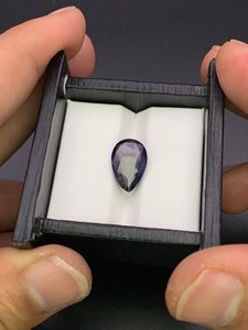 Piedra Preciosa Iolita Corte Pera, Color Azul Violeta Natural, Piedra Suelta para Anillo, Colgante, Fabricación de Joyería, Venta al Por Mayor - Product Image 5