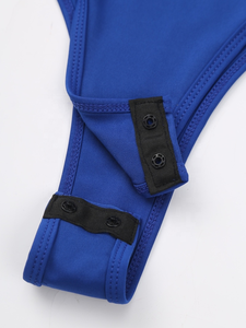Mens Sport Bodysuit Round Neck Short Sleeve Leotard Jumpsuit Solid Color <b>Rompers</b> for Bodybuilding Yoga Gymnastics Jogging - Product Image 4
