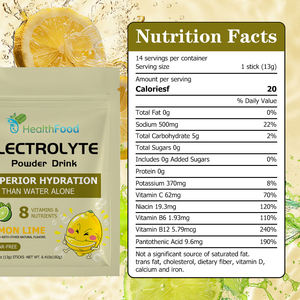 Poudre d'électrolytes pour réguler la quantité de liquides, de nutriments et l'équilibre cellulaire – aide à réguler les glucides totaux - Product Image 6