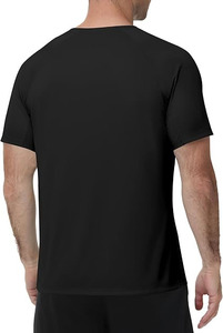 Men's <b>Black</b> <b>Shirt</b> Short Sleeve Quick Dry UV Swim Rash Guard for <b>Beach</b>, Fishing & Outdoor Sports - Product Image 2