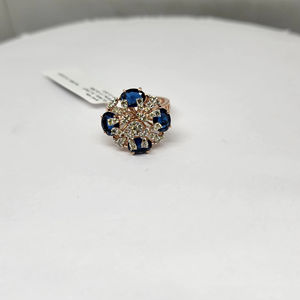 Elegant 9K Natural Diamond Ladies Ring 2.02ct Color Stone 0.58ct HI Color SI Purity Luxury Rhodium Plated IGI Certified - Product Image 1