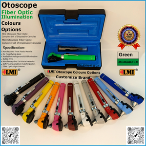 Otoscopio Manual de Alta Calidad con Fibra Óptica Verde, Instrumento de Inspección de Oídos de la Mejor Calidad para Médicos - Product Image 6