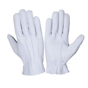 Gants en cuir blancs, longueur poignet, style uni, non doublés, pour services professionnels, printemps-été, gants de mode en cuir pour hommes - Product Image 6