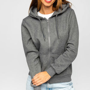 Sweat-shirt à capuche uni décontracté de haute qualité pour femmes, style hip-hop, en polaire, pour l'automne et l'hiver. - Product Image 1