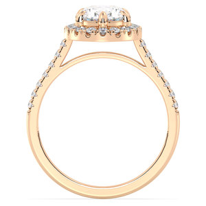 Anillo de Compromiso REYES con Diamante Ovalado de 2.1 Quilates, Certificado IGI, para Mujer, Oro Rosa de 14K, Regalo de Boda, Joyería Fina, Venta al Por Mayor - Product Image 6