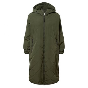 Abrigo de invierno acolchado informal con cremallera para mujer, estilo vintage, con capucha y cuello alto, 95% plumón, holgado, OEM - Product Image 1