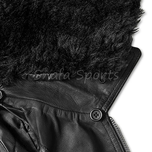 Chaqueta de cuero genuino personalizada para hombre, moderna y elegante, para invierno, la mejor chaqueta de cuero para hombre en venta a bajo precio. - Product Image 3