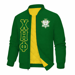 เสื้อแจ็คเก็ตบอมเบอร์ผ้าซาตินปักลายตัวอักษรกรีกแบบกำหนดเอง - สไตล์เบสบอลสำหรับผู้ชาย, ผ้าไหม, ขายส่งจำนวนมากสำหรับชมรมนักศึกษา - Product Image 6