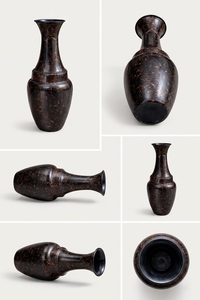 Jarrón Antiguo de Bronce y Negro Moteado - Elegante Maceta Decorativa con Acabado Metálico para Decoración Moderna del Hogar y Regalos. - Product Image 6
